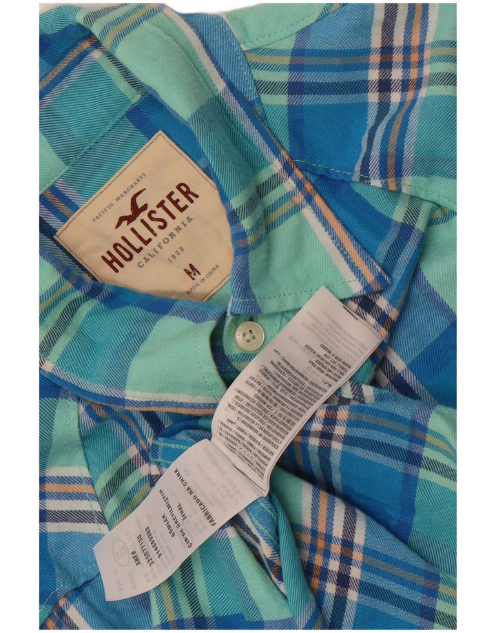 Hollister muška flanelska košulja srednje plave pamučne kare