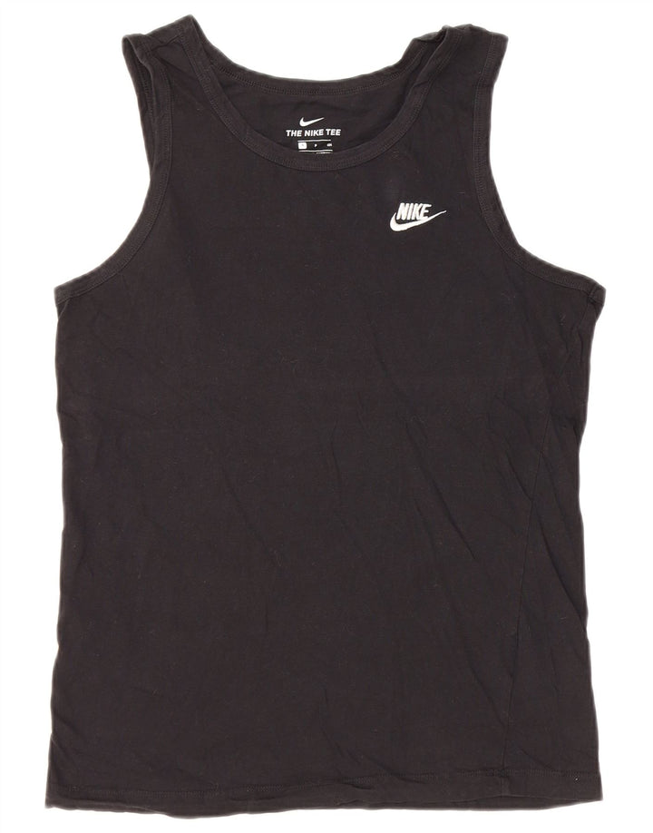 Nike Muški gornji dio prsluka Mali crni pamuk