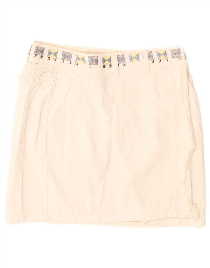 Desigual ženska mini traper suknja W26 Mala bijela pamučna