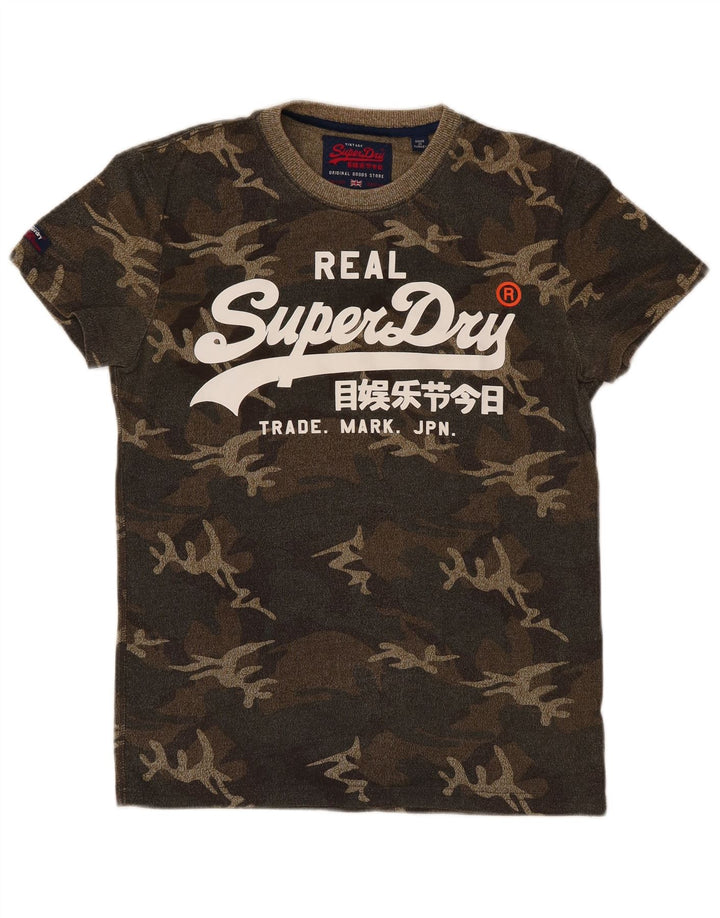 Superdry muška majica s grafičkim motivima, mali zeleni maskirni pamuk
