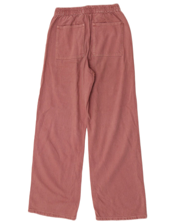 Široke chino hlače Zara za djevojčice 13-14 godina W26 L28 Ružičasti pamuk