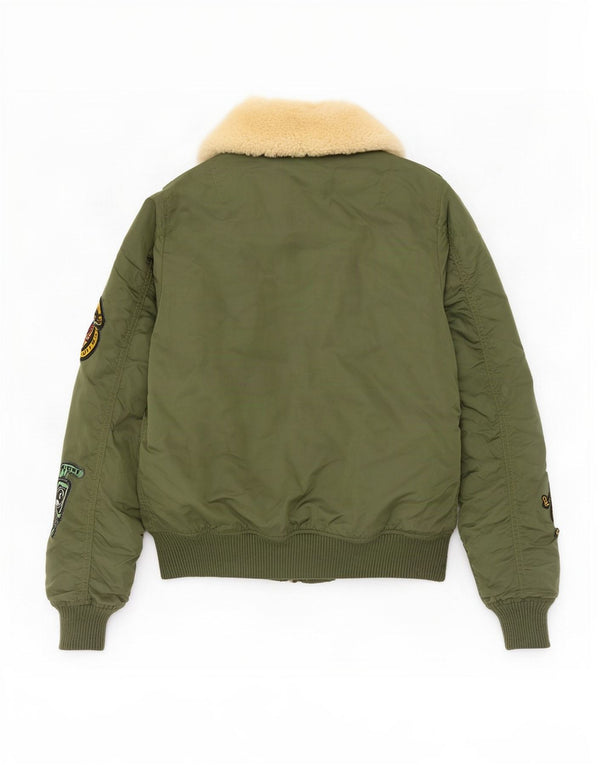 Ženska bomber jakna Alpha Industries Graphic UK 6 XS Zeleni najlon