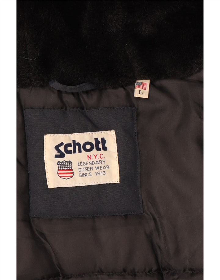 Schott muška duffle jakna s kapuljačom UK 40 Large tamnoplava