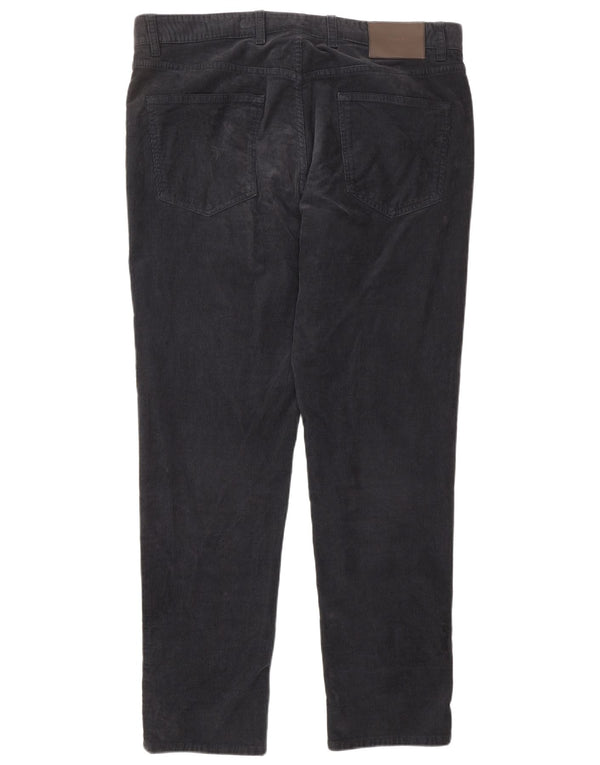 MASSIMO DUTTI Muške ravne samtaste hlače EU 44 Large W36 L30 Crne