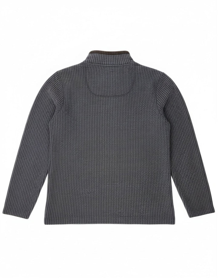 Weird Fish Muški džemper od flisa s patentnim izrezom Mali tamnoplavi poliester