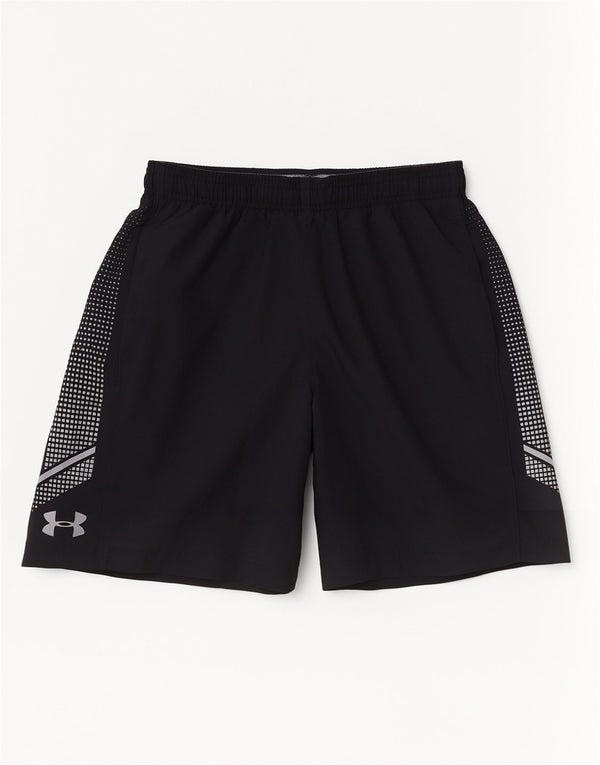 Under Armour muške široke sportske kratke hlače srednje crne geometrijske boje