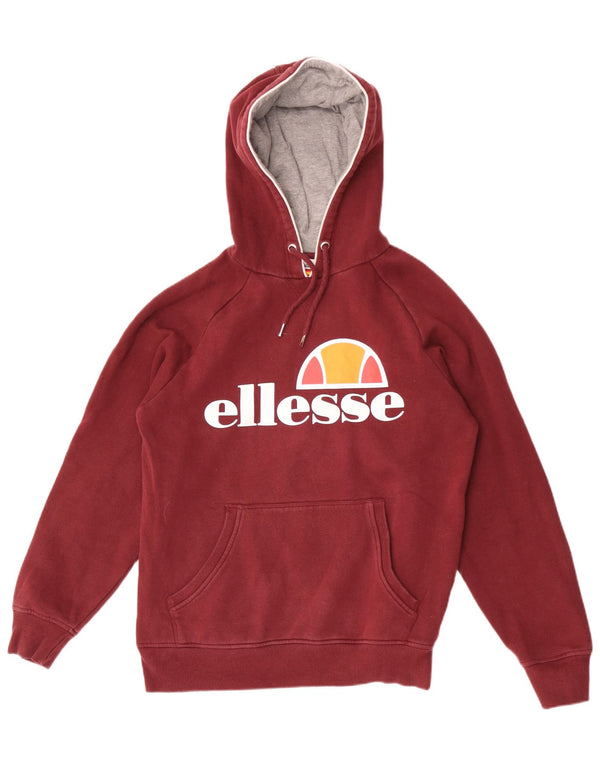 Ellesse muška majica s kapuljačom srednje kestenjaste boje, pamuk