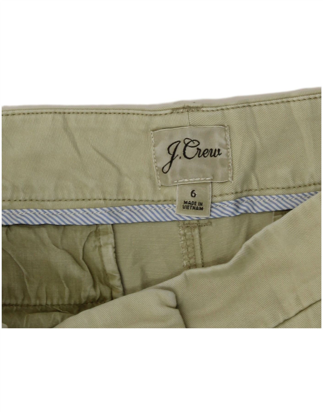 J. Crew Ženske chino kratke hlače US 6 srednje W30 Kaki pamuk