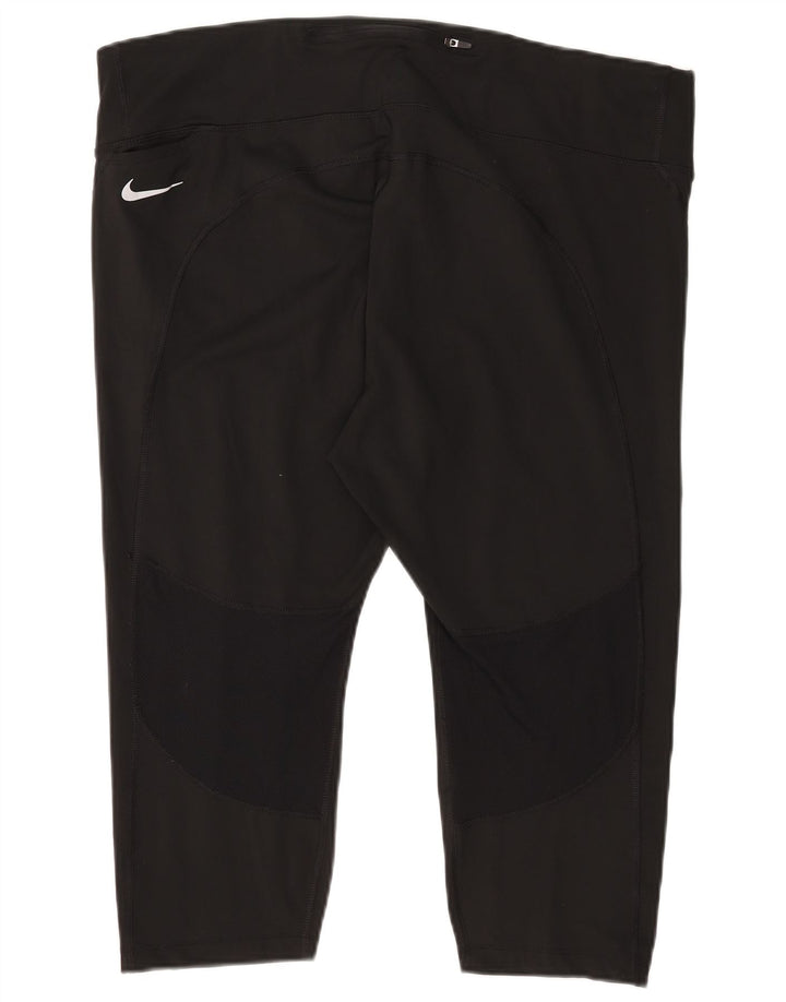 Nike ženske Dri Fit Capri tajice UK 22 3XL crni poliester