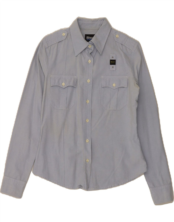BLAUER Womens Graphic Shirt UK 18 XL Blue Cotton Vintage Blauer and Second-Hand Blauer from Messina Hembry 
