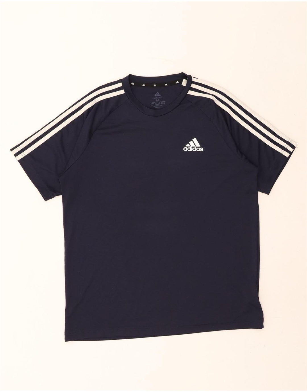 ADIDAS Mens Aeroready T-Shirt Top Medium Navy Blue Polyester Vintage Adidas and Second-Hand Adidas from Messina Hembry 