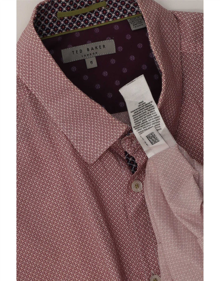 Muška košulja Ted Baker, veličina 5 XL, crveni cvjetni pamuk