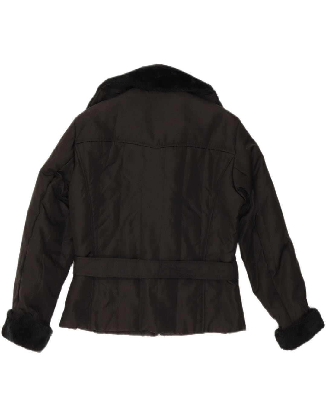 BOMB BOOGIE Womens Biker Jacket UK 16 Large Black Nylon Vintage Bomb Boogie and Second-Hand Bomb Boogie from Messina Hembry 