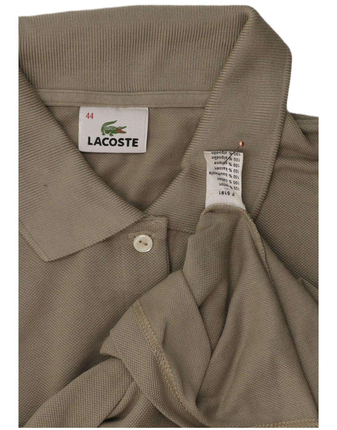 LACOSTE ženska polo majica veličine 44 veliki sivi pamuk