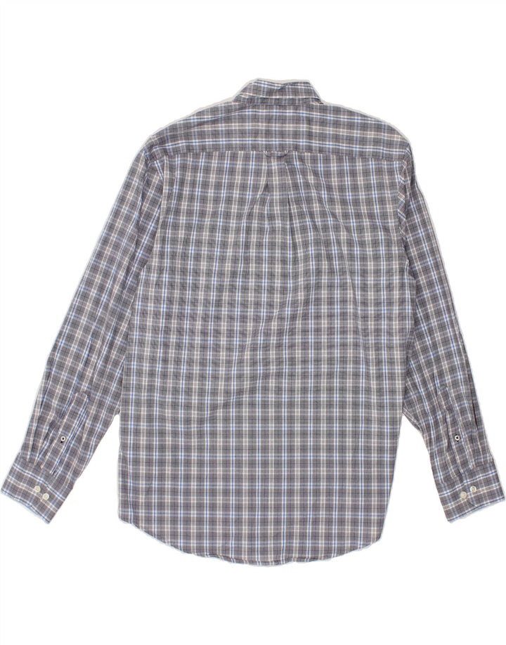 IZOD Mens Shirt Medium Blue Check Cotton Vintage Izod and Second-Hand Izod from Messina Hembry 