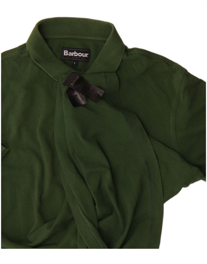 Barbour muška polo majica Large Green Cotton