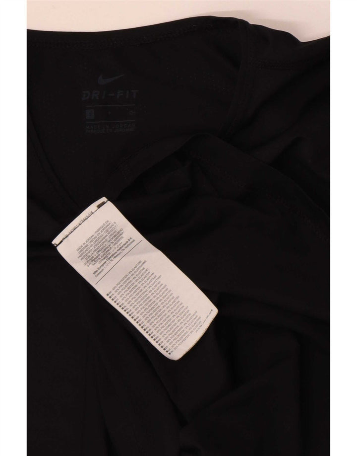 Nike Ženska majica kratkih rukava Dri Fit UK 10 Mala crna poliesterska