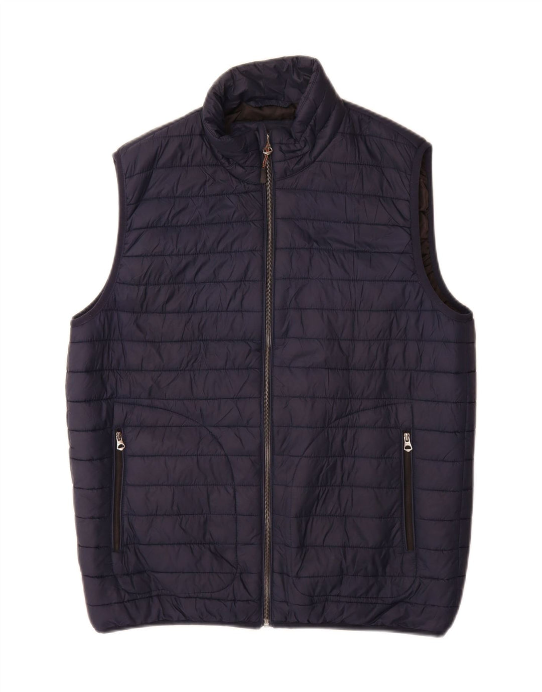 Zara Mens Padded Gilet UK 38 Srednji tamnoplavi najlon