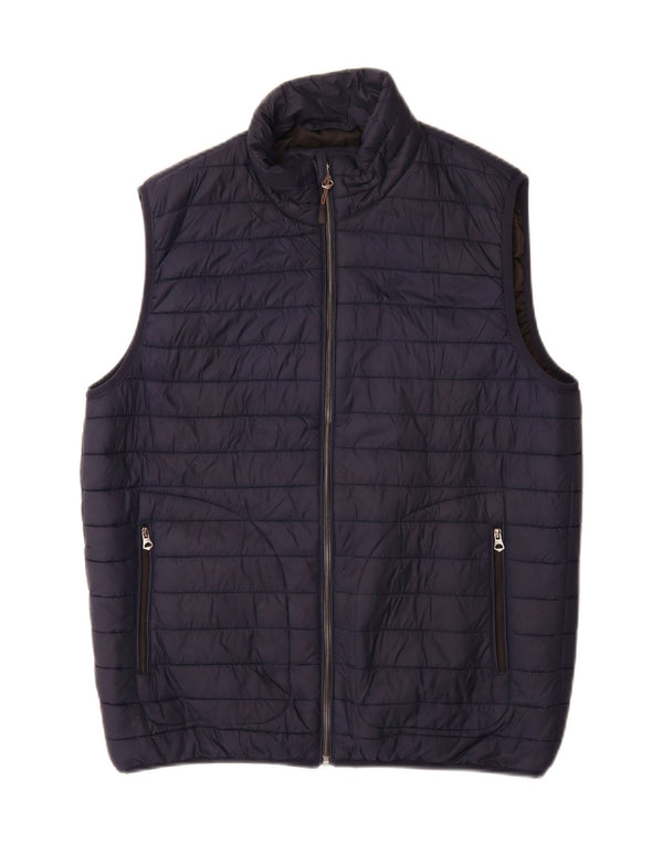 Zara Mens Padded Gilet UK 38 Srednji tamnoplavi najlon