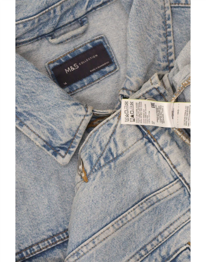 Marks & Spencer ženska traper jakna UK 14 srednje plavi pamuk