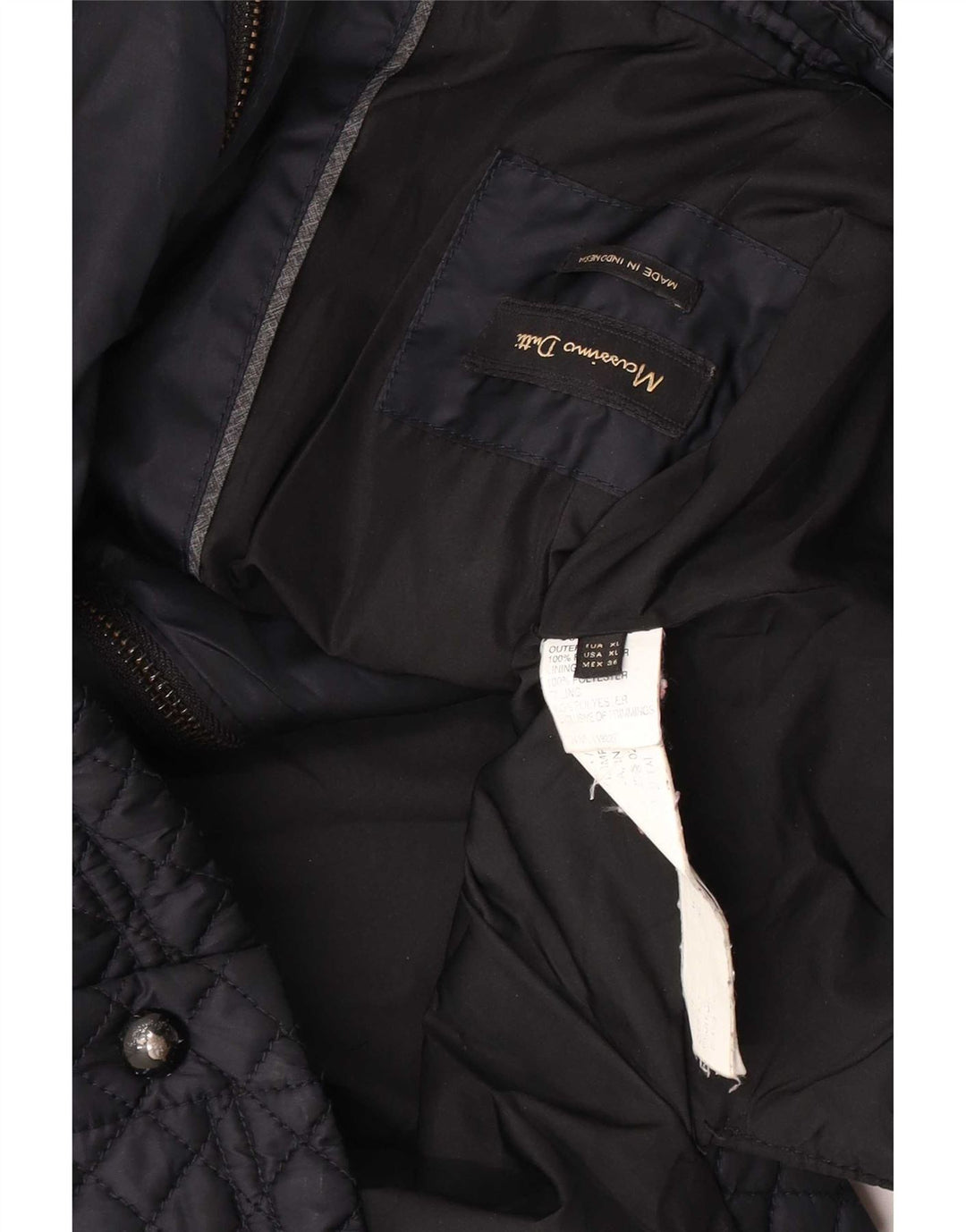 Ženska prošivena jakna Massimo Dutti UK 18 XL crni poliester