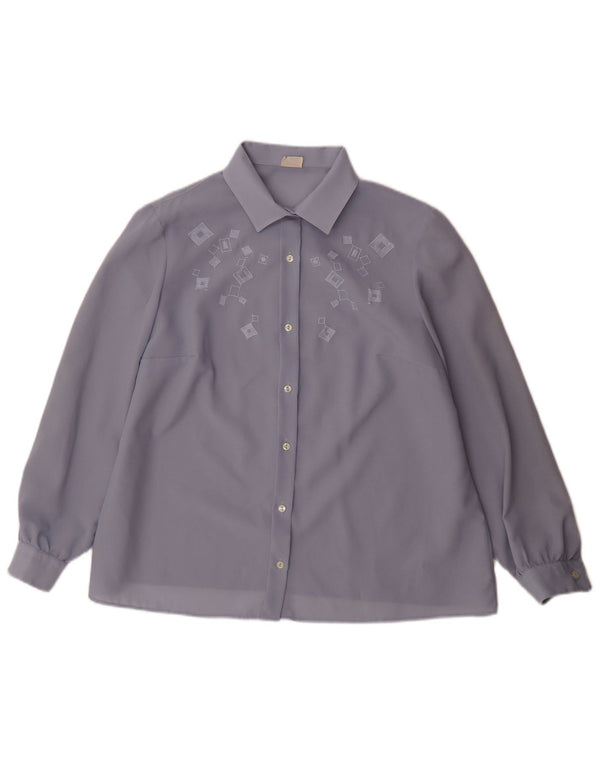 Primavera Firenze ženska košulja bluza IT 51 XL plava geometrijska polarna koža