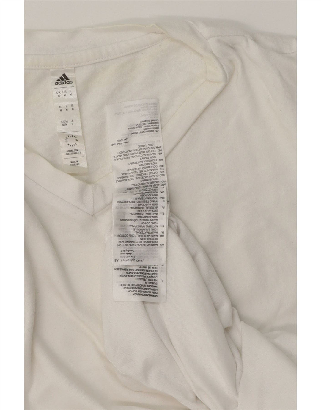 ADIDAS muška majica kratkih rukava Srednje bijeli pamuk