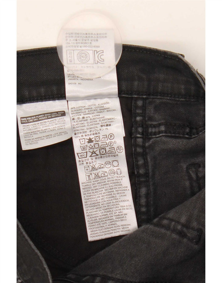 Levi's ženske uske traperice W30 L29 crni pamuk