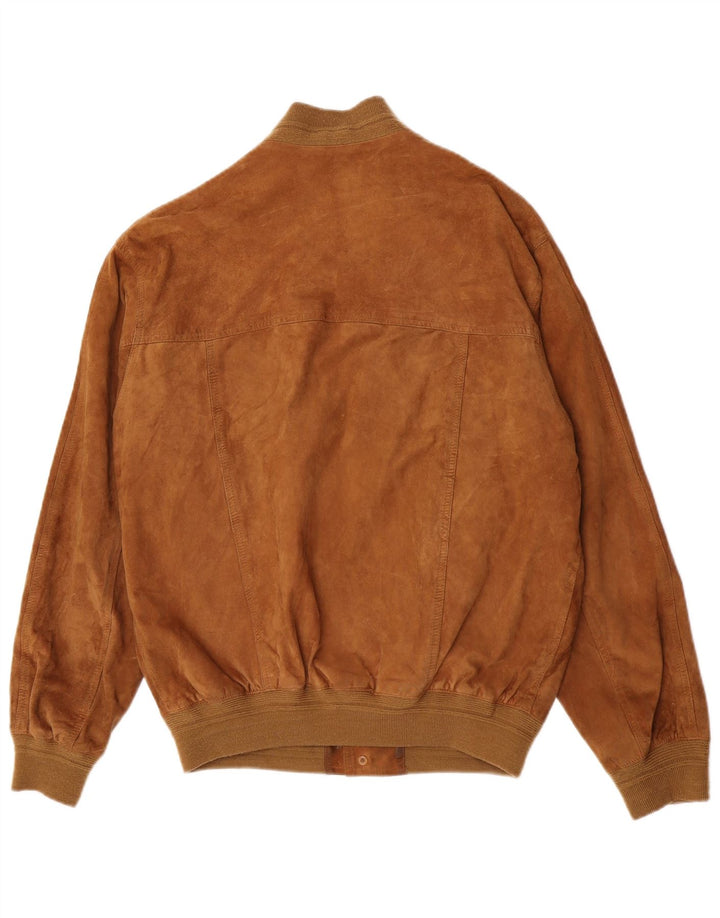 Vintage muška bomber jakna od brušene kože IT 50 Large Brown