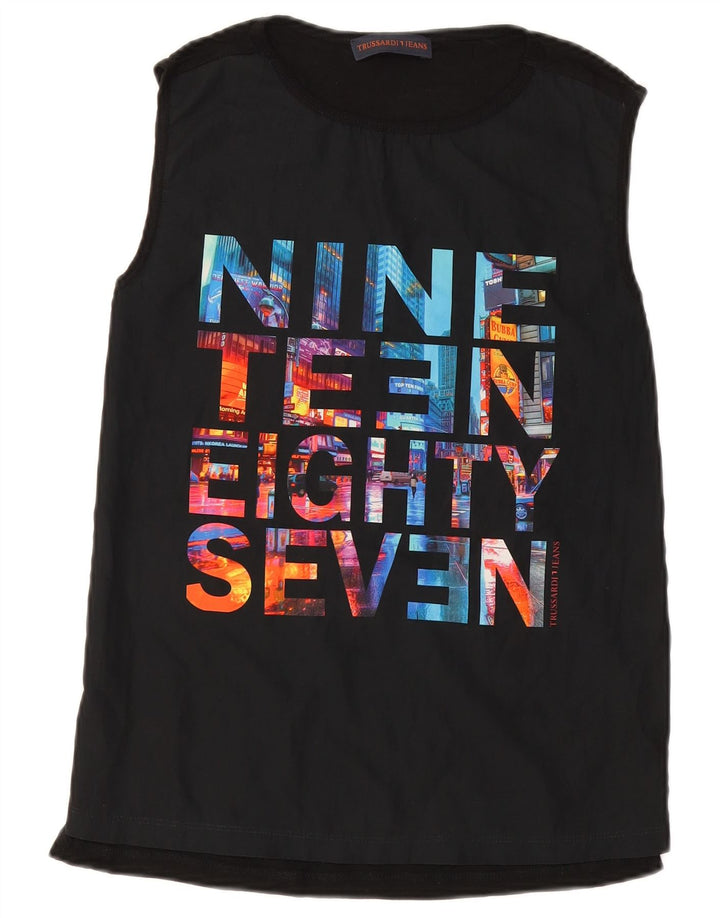 Trussardi Jeans Ženski Graphic Vest Top IT 40 Small Black