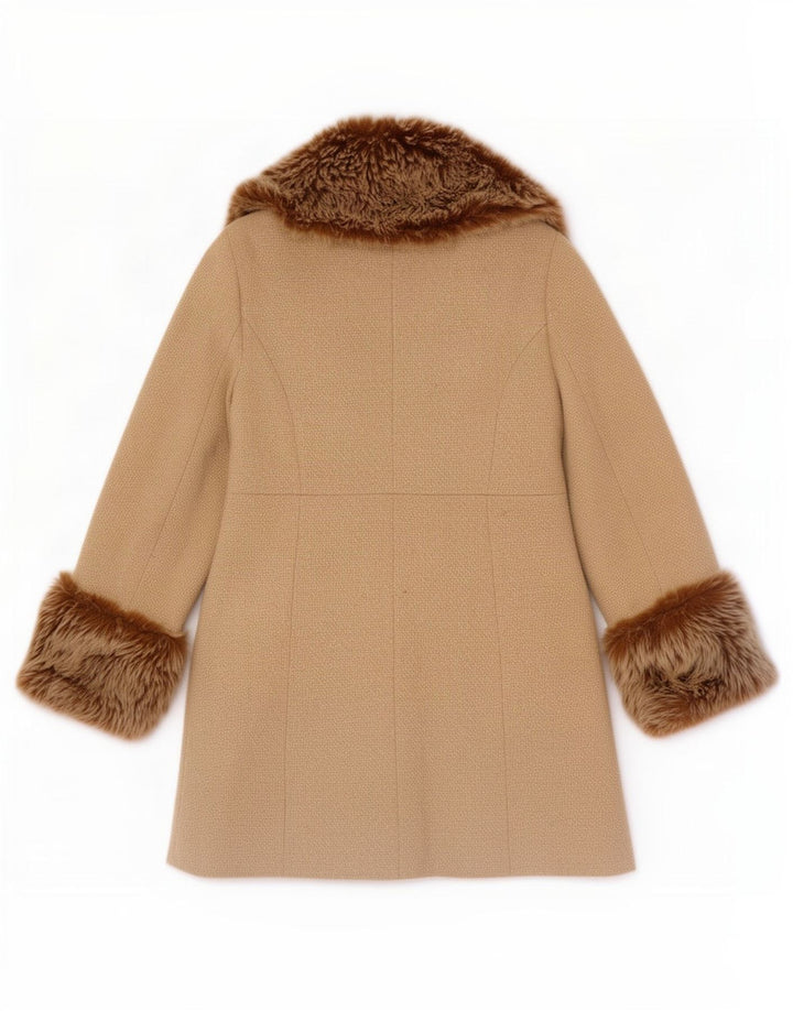 Topshop ženski kaput UK 12 Medium Beige Colourblock Poliester