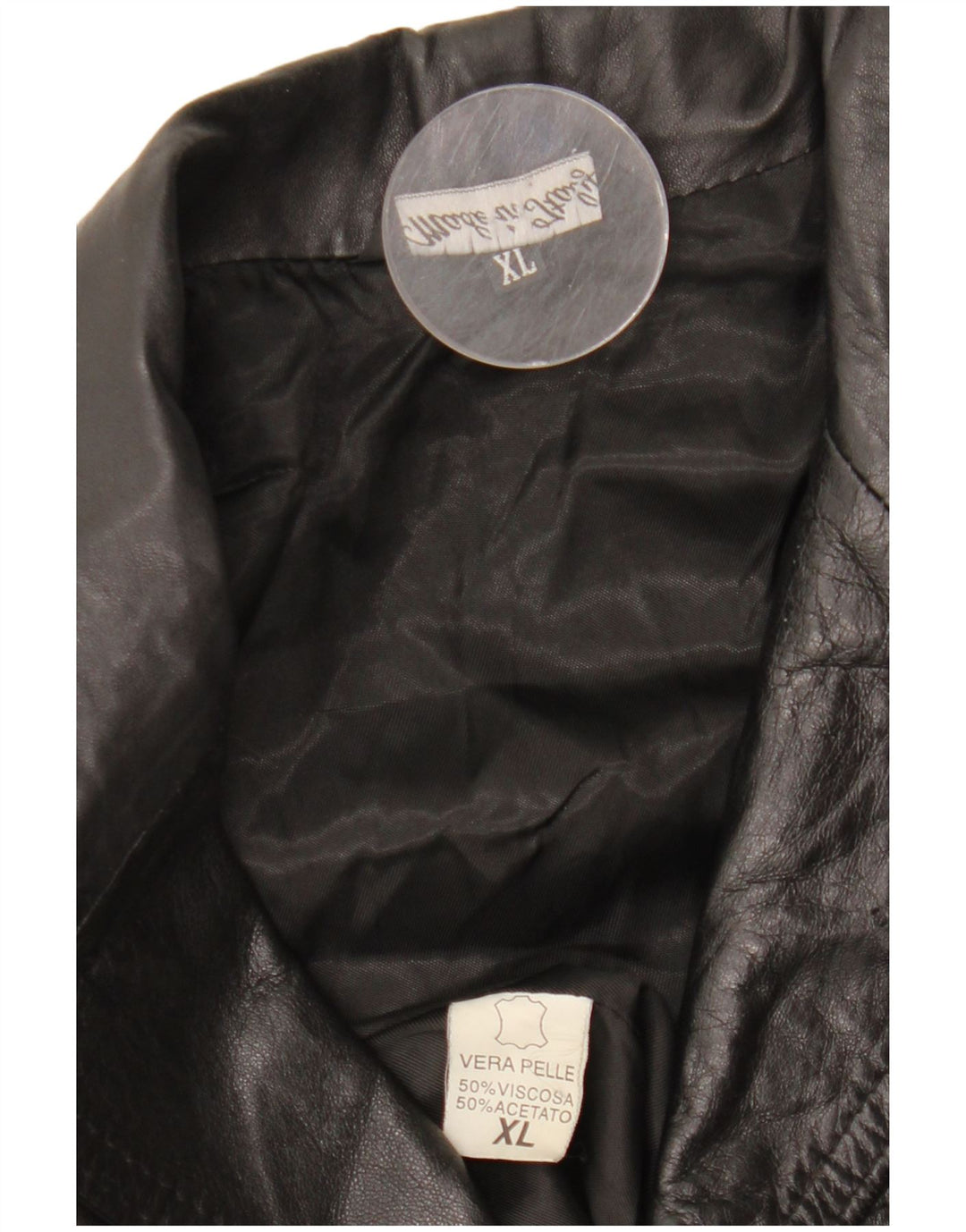 VINTAGE muška kožna jakna UK 42 XL crna koža