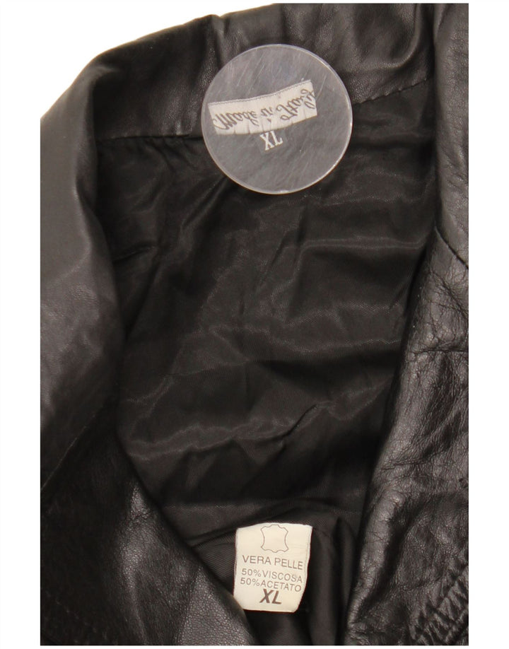 VINTAGE muška kožna jakna UK 42 XL crna koža