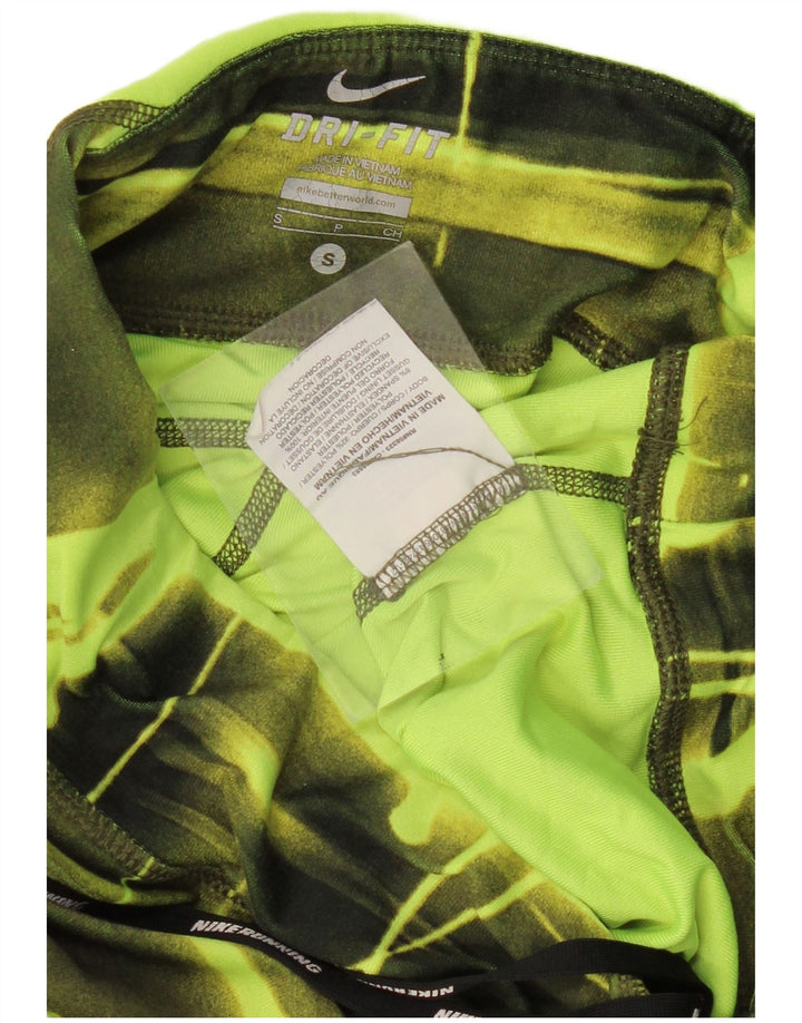 Nike Ženske Dri Fit Trenirke Hlače UK 8 Mali zeleni karirani poliester