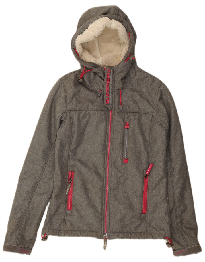 SUPERDRY ženska jakna The Windtrekker Graphic Windbreaker UK 6 XS siva