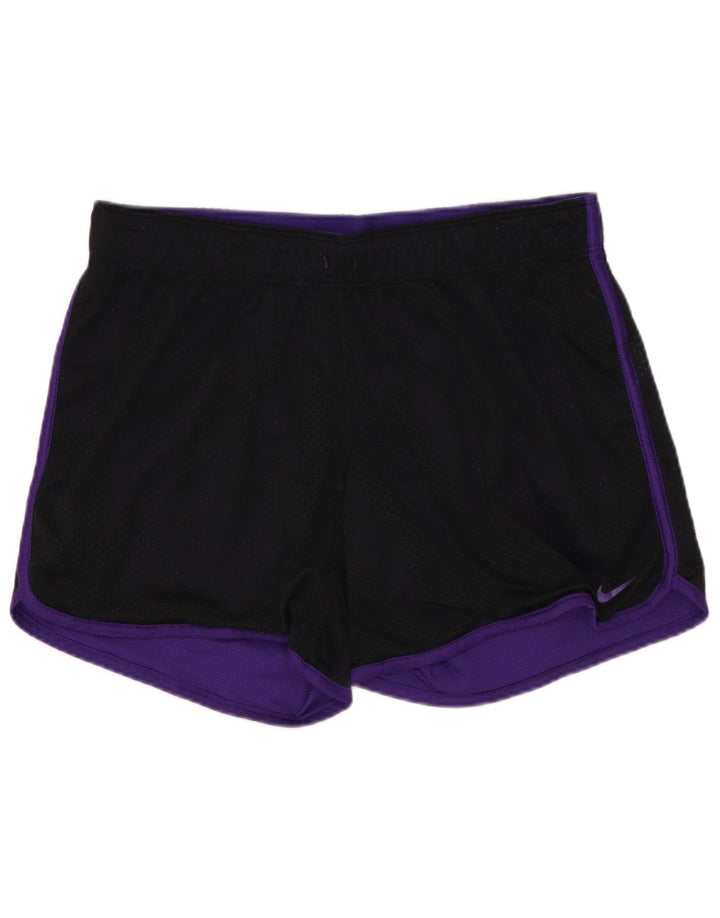 NIKE Ženske Dri Fit Sportske kratke hlače UK 12 Srednje crni poliester