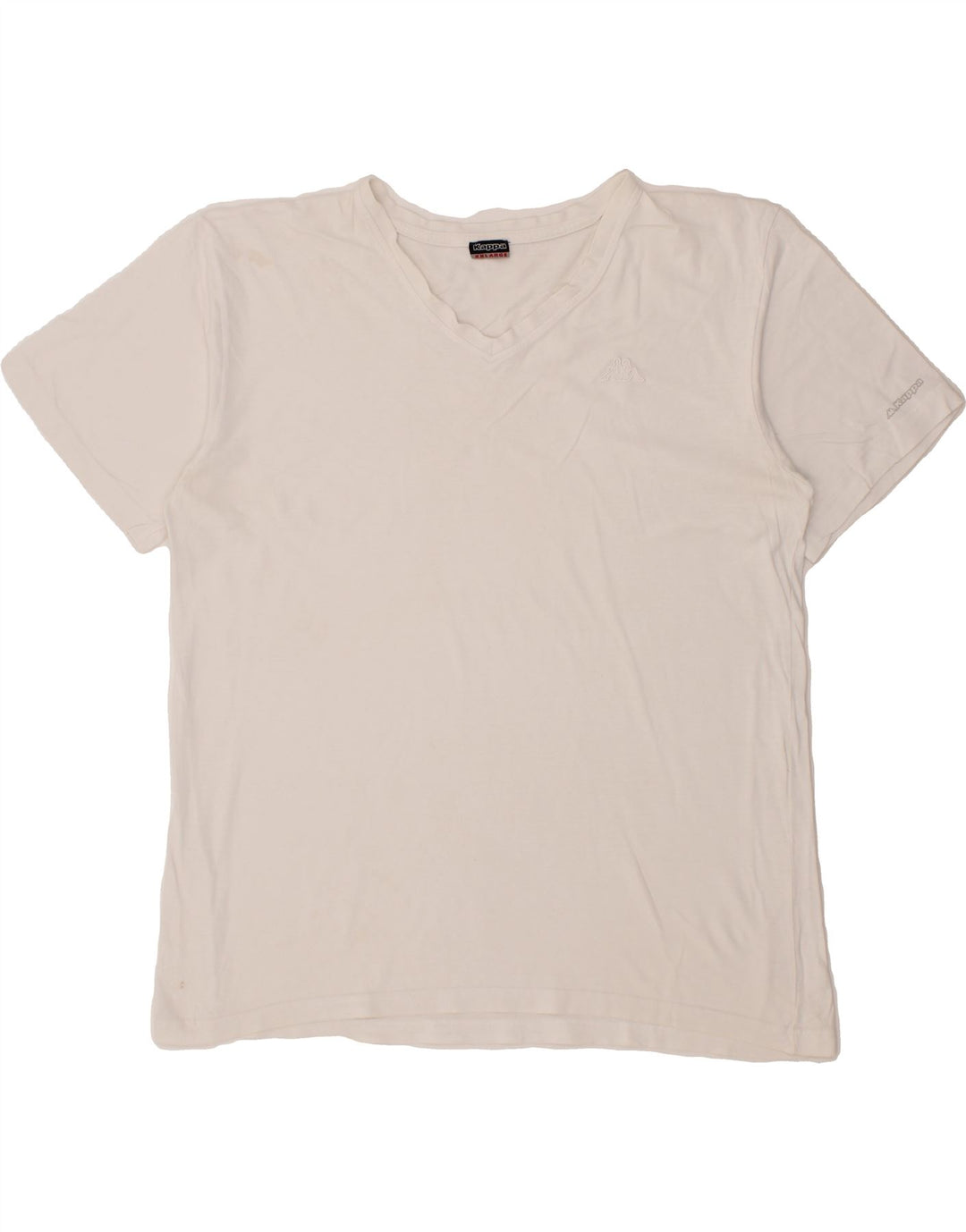 KAPPA Womens T-Shirt Top UK 20 2XL White Vintage Kappa and Second-Hand Kappa from Messina Hembry 