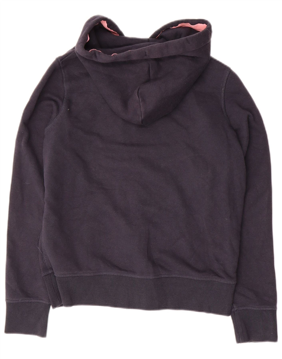 JACK WILLS Ženski pulover s kapuljačom s patentnim zatvaračem UK 8 Mali tamnoplavi pamuk