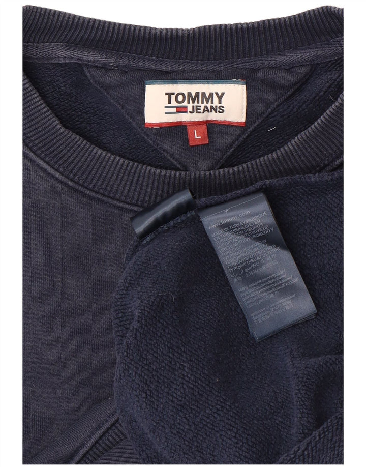 TOMMY HILFIGER Ženska prekomjerna majica s kratkim rukavima UK 16 Large tamnoplava