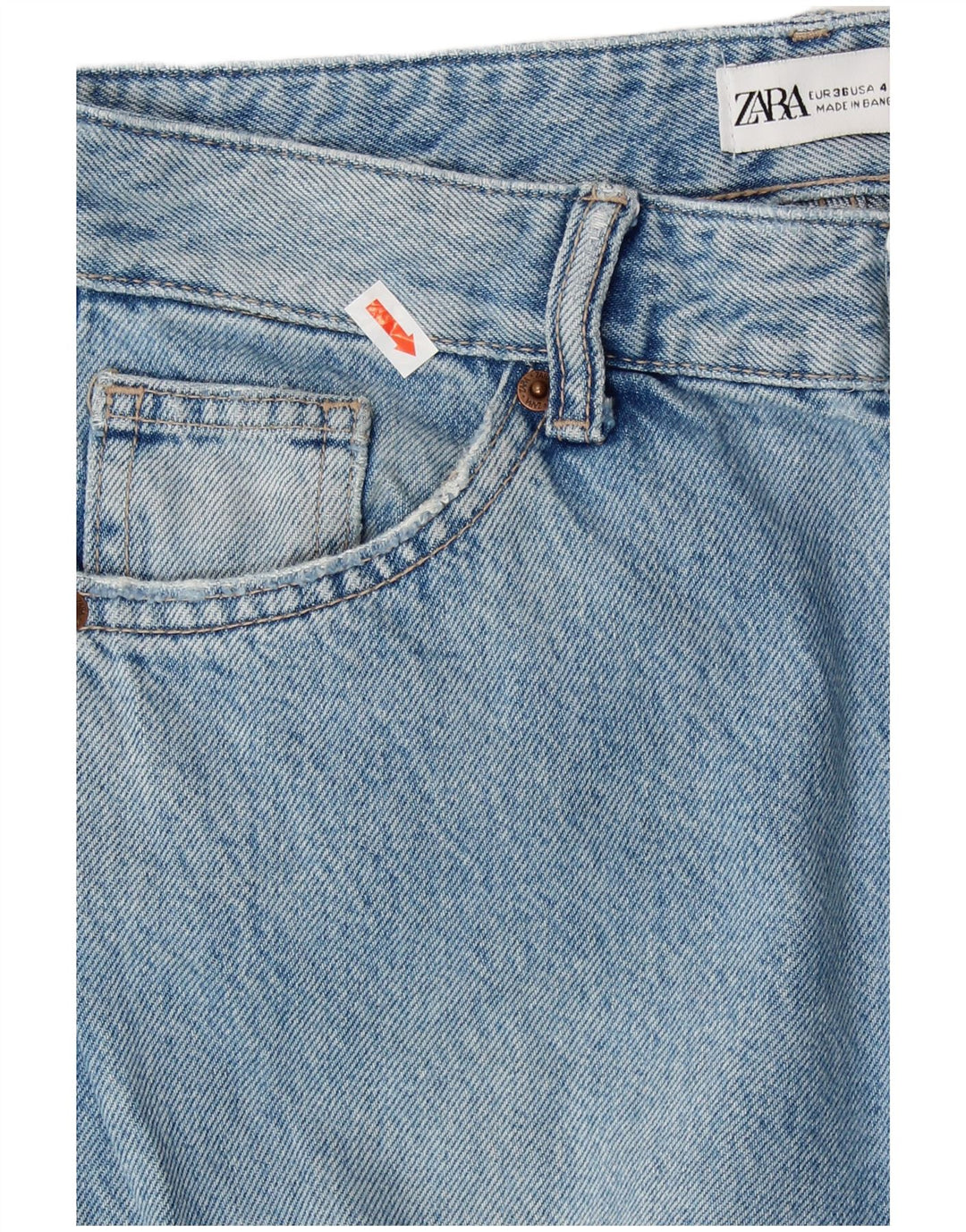 ZARA ženske Cargo lepršave traperice EU 36 XS W26 L32 plavi pamuk