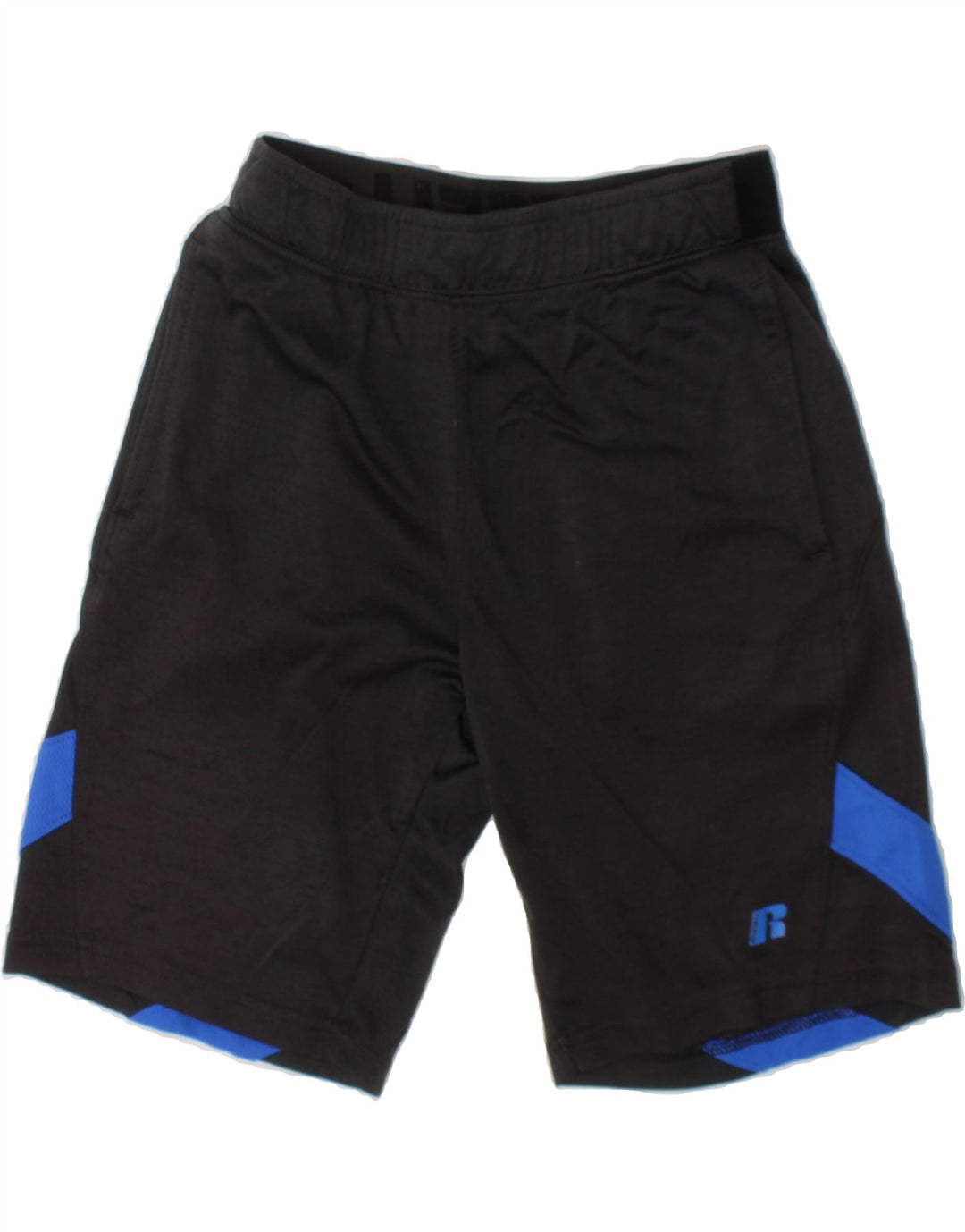 RUSSELL ATHLETIC Boys Sport Shorts 7-8 Years Medium  Grey Colourblock Vintage Russell Athletic and Second-Hand Russell Athletic from Messina Hembry 