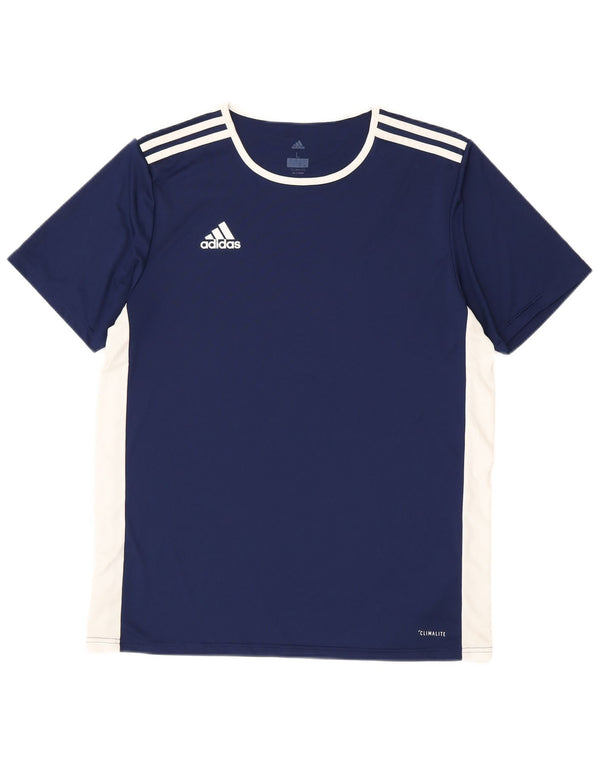 Adidas muška majica Climalite, veliki tamnoplavi poliester u boji