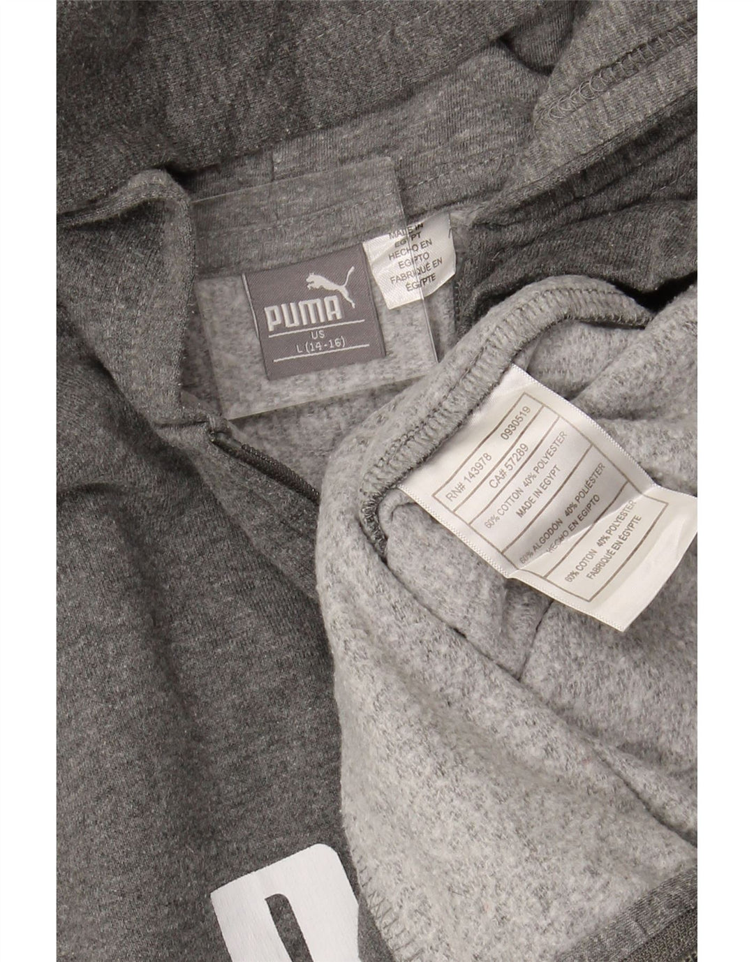 PUMA Boys Graphic Zip pulover s kapuljačom 12-13 godina veliki sivi pamuk