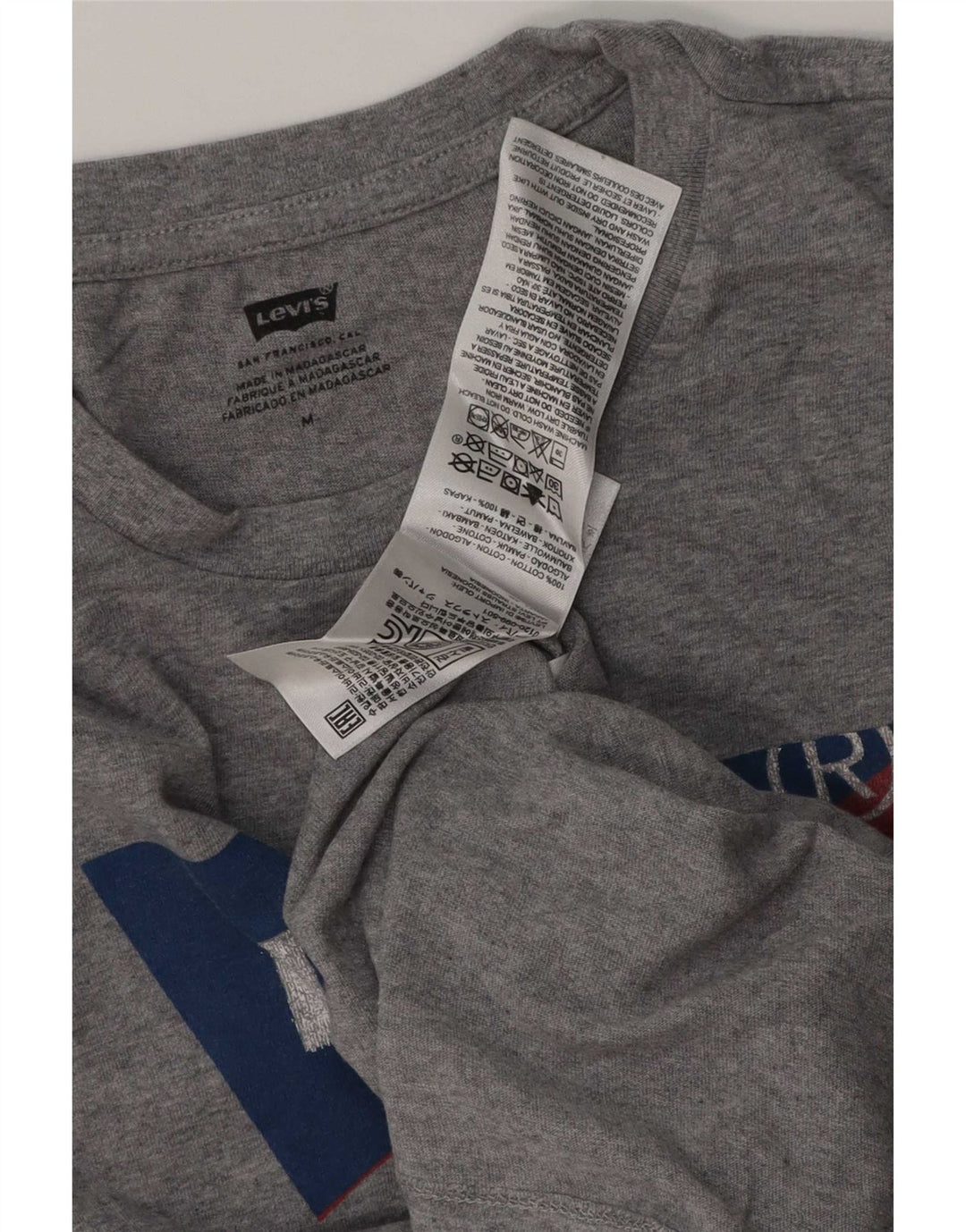 Levi's muška majica kratkih rukava s grafičkim motivima, srednje sivi pamuk