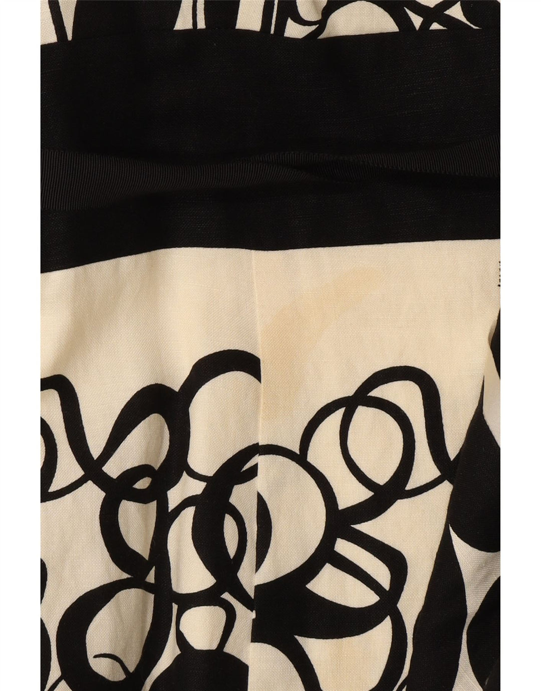 MONSOON ženska haljina A-kroja bez rukava UK 10 Mala crna geometrijska lanena haljina