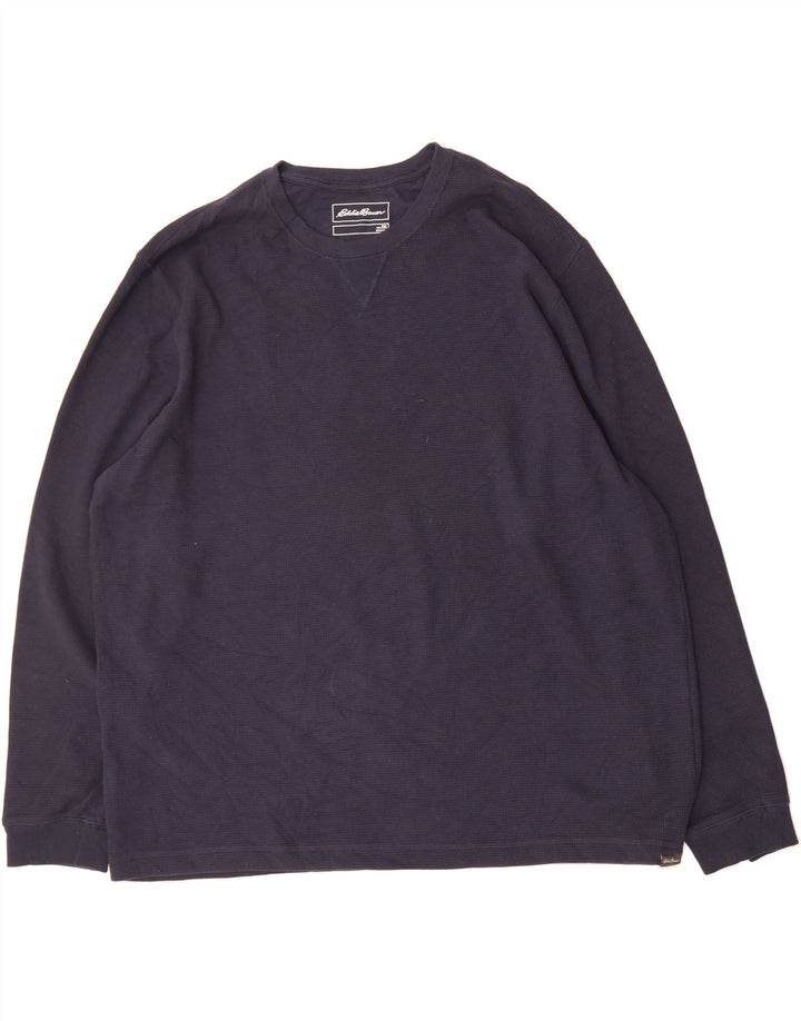 EDDIE BAUER Mens Sweatshirt Jumper 2XL Navy Blue Cotton Vintage Eddie Bauer and Second-Hand Eddie Bauer from Messina Hembry 