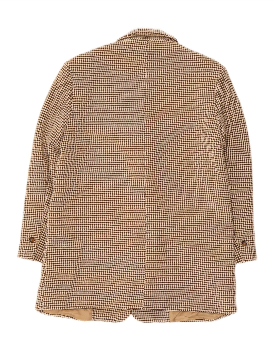 Zara ženska prekomjerna jakna sa 2 gumba UK 6 XS bež houndstooth