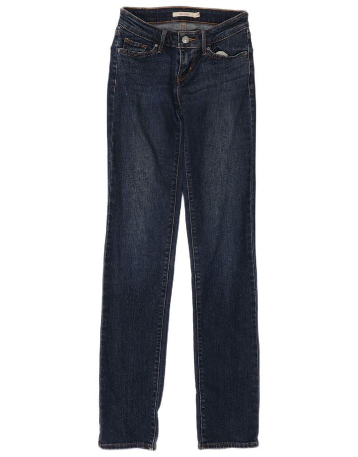Levi's ženske 714 ravne traperice W23 L33 plavi pamuk