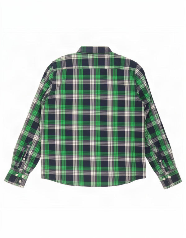 Superdry muška uska košulja XL, zeleni karirani pamuk