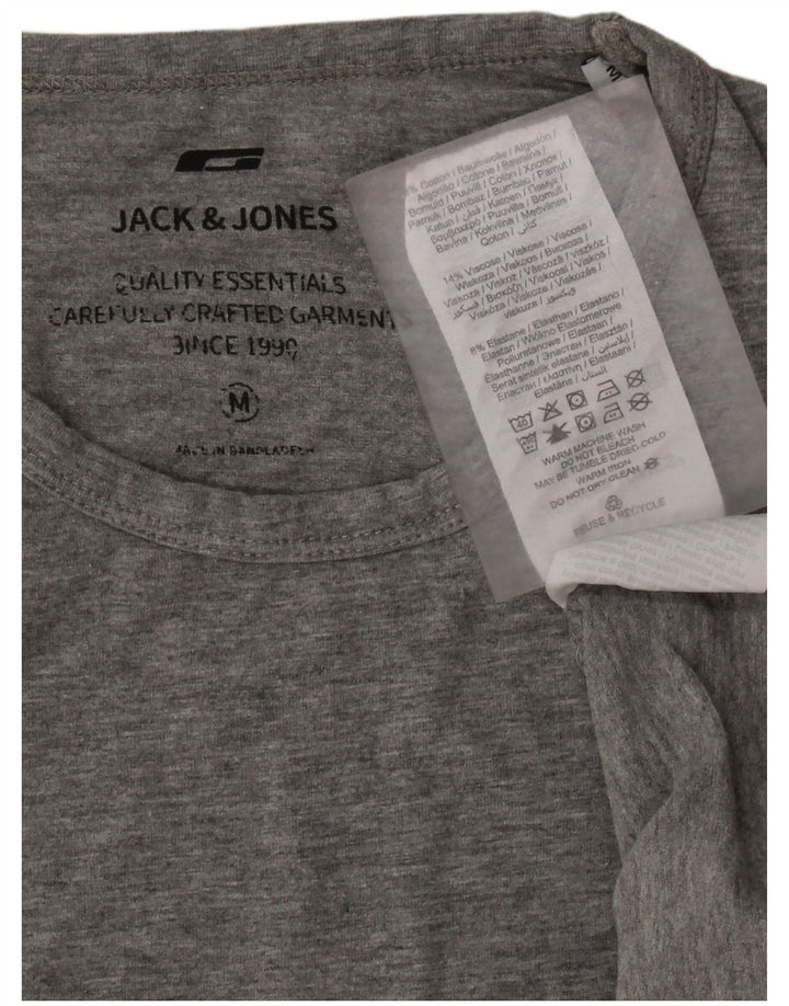 JACK & JONES Muška majica kratkih rukava, srednje sivi flekasti pamuk